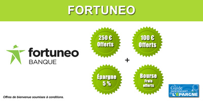 De multiples offres de bienvenue chez Fortuneo à compter du 1er juillet 2026, jusqu'à plus de 350 euros offerts De multiples offres de bienvenue chez Fortuneo à compter du 1er juillet 2026, jusqu'à plus de 350 euros offerts
