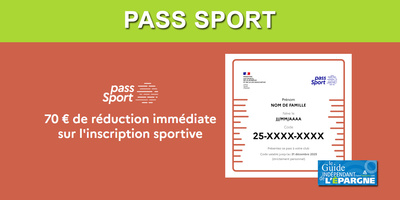 Pass'Sport : 70 euros offerts par personne, jusqu'à 30 ans, sous conditions, pour l'inscription à un club de sport