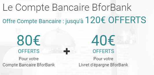 BforBank : jusqu'à 120€ offerts aux nouveaux clients, à saisir avant le 18 octobre BforBank : jusqu'à 120€ offerts aux nouveaux clients, à saisir avant le 18 octobre