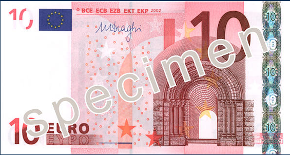 Nouveau billet de 10 € mis en circulation ce jour !