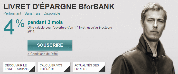 Epargne : 4% bruts garantis pendant 3 mois chez BforBank