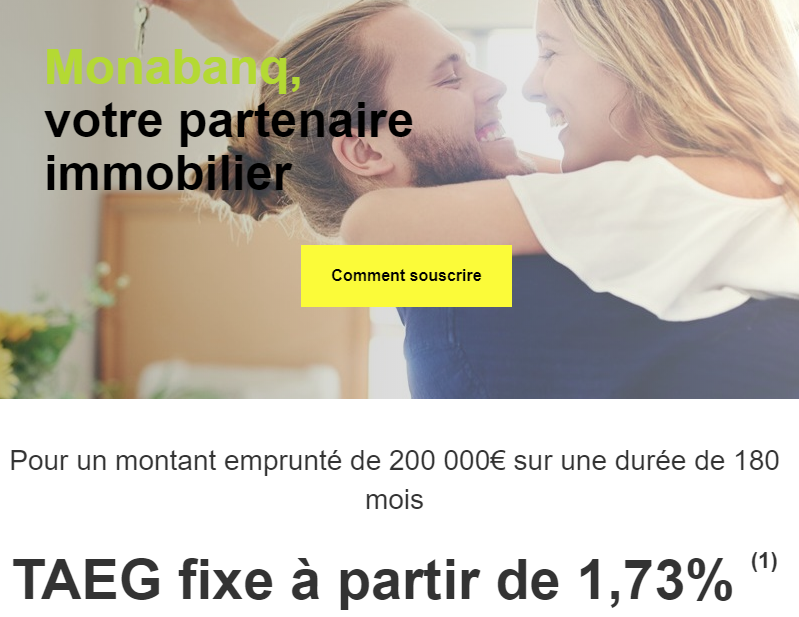 Banque en ligne : Monabanq propose le Prêt à Taux Zéro avec son offre de crédit immobilier
