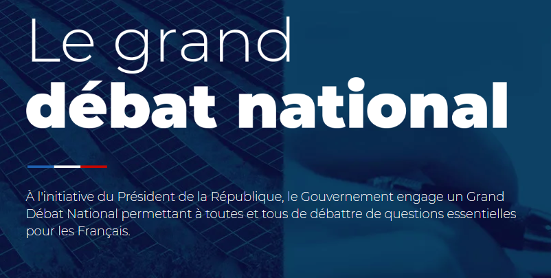 Grand Débat National : donnez votre avis en ligne, dès aujourd'hui et jusqu'au 15 mars 2019