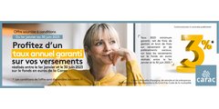Fonds euros CARAC taux minimum garanti de 3% sur 2023