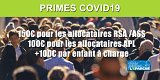 Nouvelle prime COVID aux allocataires RSA, ASS, RSO, AER ou APL : 150 euros, avec 100 euros supplémentaires par enfant
