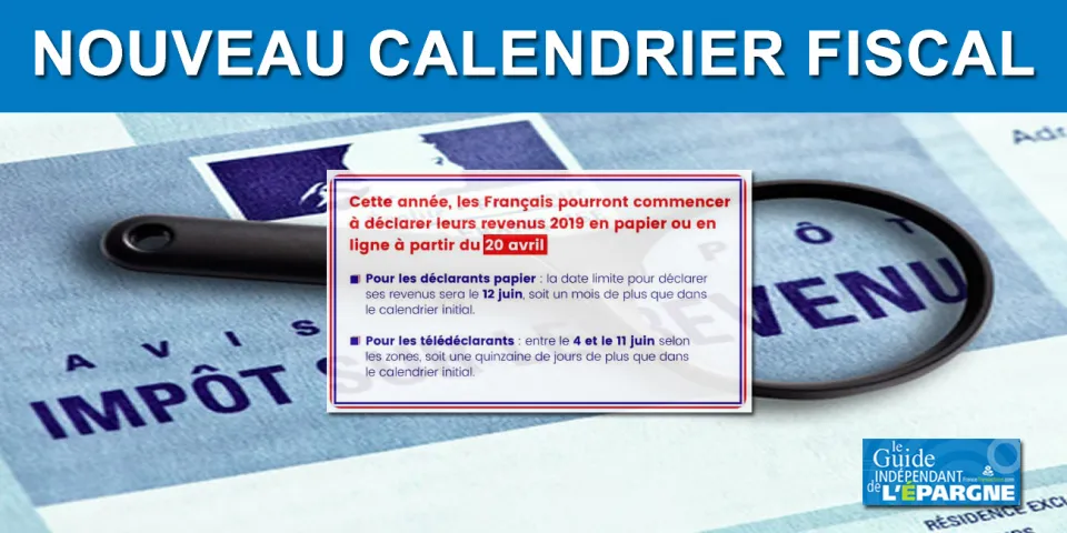 Impots Calendrier 2023 Impôt 2020 : La Déclaration De Revenus 2019 Reportée Au 20 Avril, Nouveau  Calendrier Fiscal - Guide Épargne