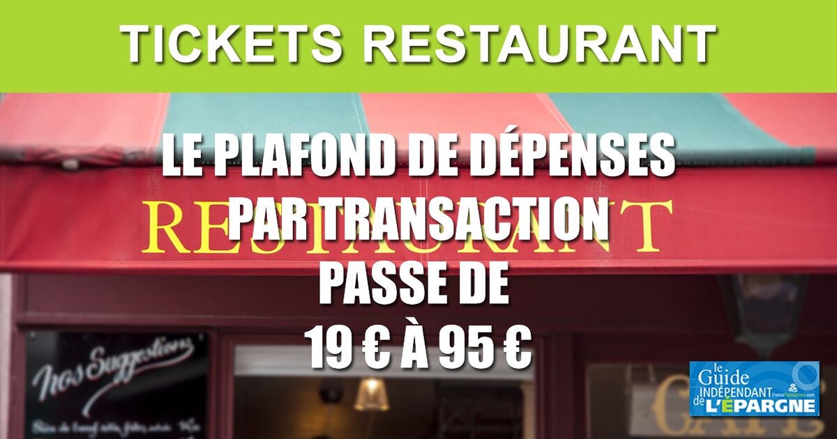 Ticket Restaurant plafond relevé de 19€ à 95€ durant la période de