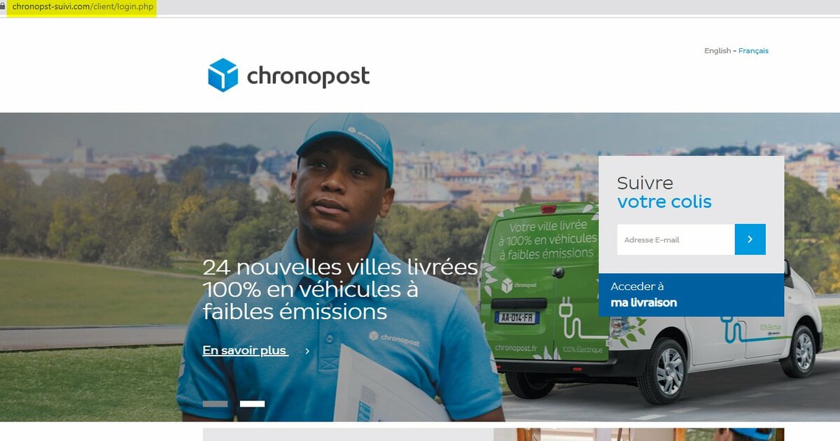 Arnaque / Chronopost : livraison de colis interrompue pour poids