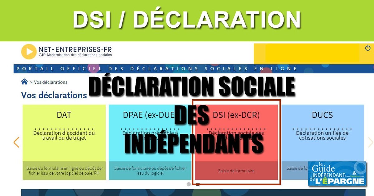 Déclaration sociale des indépendants (DSI)