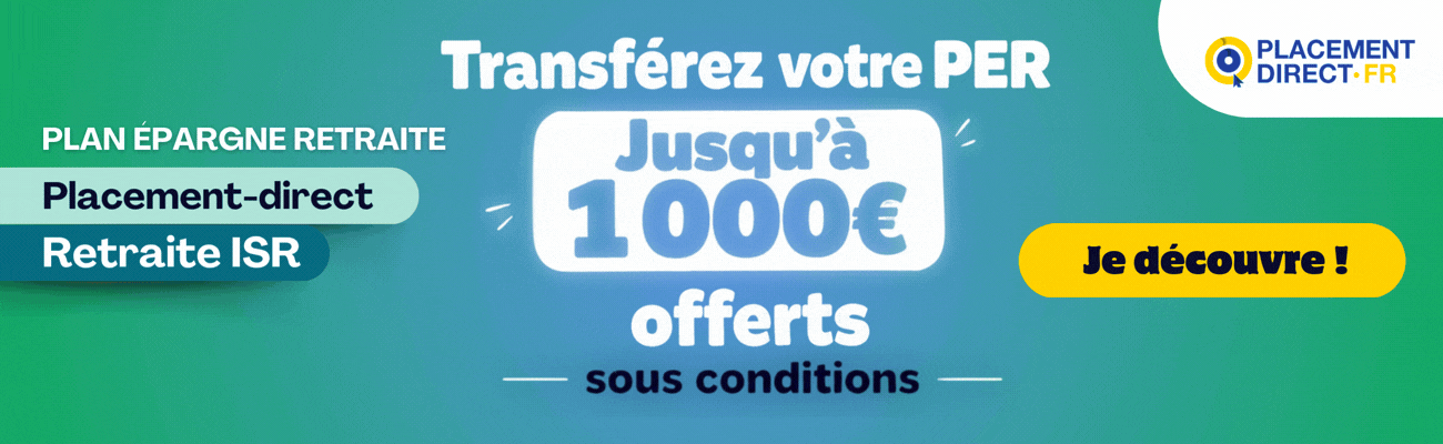PER ISR : jusqu'à 1000 euros offerts pour votre souscription