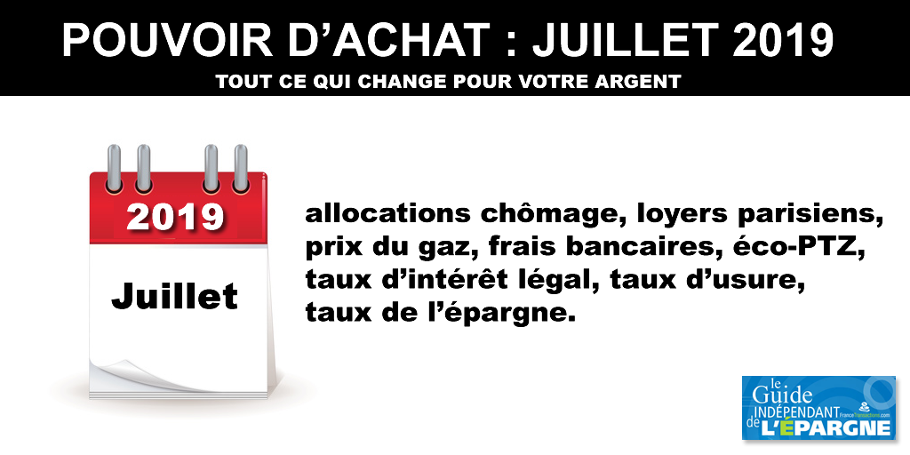 Juillet 2019 - Lettre d'informations hebdomadaire - Guide épargne Juillet 2019 - Lettre d'informations hebdomadaire - Guide épargne