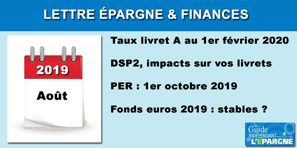 Août 2019 - Lettre épargne et finances personnelles Août 2019 - Lettre épargne et finances personnelles