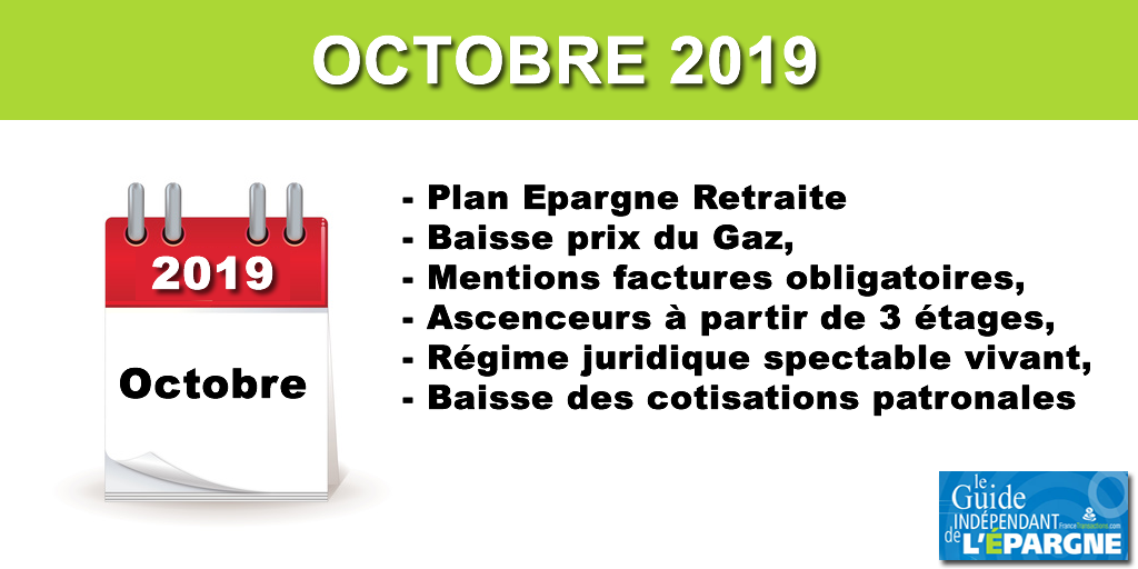 Lettre épargne et placements - Octobre 2019 Lettre épargne et placements - Octobre 2019